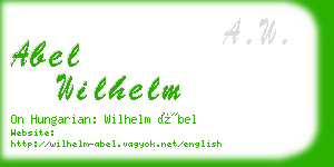 abel wilhelm business card